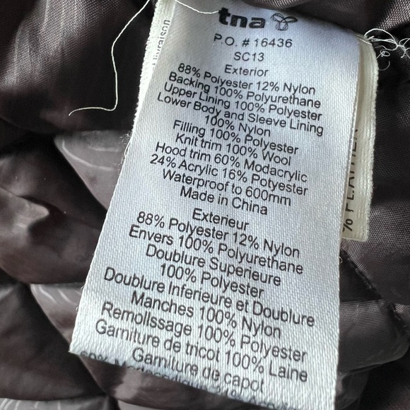 Aritzia TNA Half Fur Lined Parka Winter Coat Size S - Picture 10 of 12